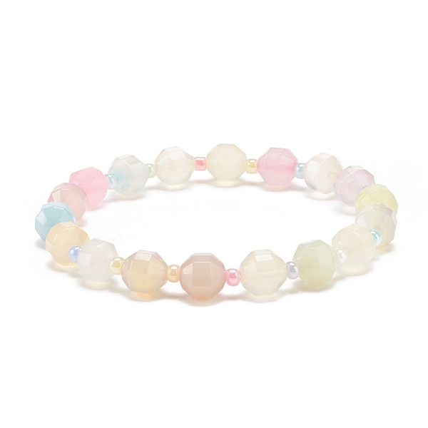 PandaHall Natural Agate Round Beaded Stretch Bracelet with Glass Seed, Gemstone Jewelry for Women, Colorful, Inner Diameter: 2-1/8 inch...
PandaHall Natural Agate Round Beaded Stretch Bracelet with Glass Seed, Gemstone Jewelry for Women, Colorful, Inner Diameter: 2-1/8 inch...