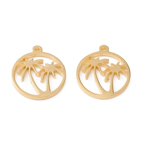 PandaHall 201 Stainless Steel Pendants, Manual Polishing, Ring with Coconut Tree Vacuum Plating , Real 18K Gold Plated, 18x16x1.5mm, Hole...
PandaHall 201 Stainless Steel Pendants, Manual Polishing, Ring with Coconut Tree Vacuum Plating , Real 18K Gold Plated, 18x16x1.5mm, Hole...