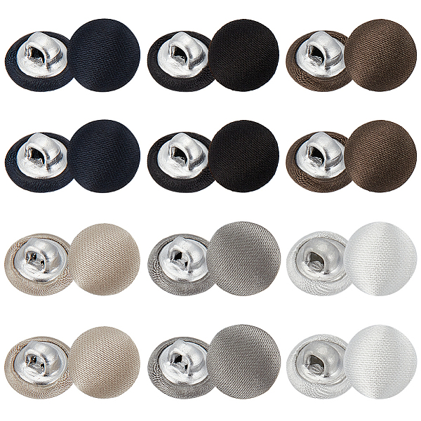 PandaHall BENECREAT 96Pcs 6 Colors 1-Hole Cloth Buttons, with Aluminium Findings, Flat Round Button, Mixed Color, 10x7mm, Hole: 2mm..., Multicolor
PandaHall BENECREAT 96Pcs 6 Colors 1-Hole Cloth Buttons, with Aluminium Findings, Flat Round Button, Mixed Color, 10x7mm, Hole: 2mm..., Multicolor