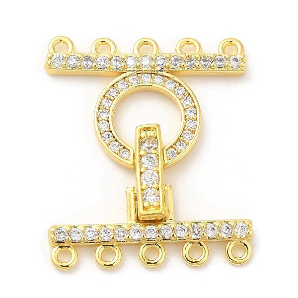 PandaHall Rack Plating Brass Micro Pave Clear Cubic Zirconia Fold Over Clasps, Long-Lasting Plated, Ring, 5-Strand, 10-Hole, Real 18K Gold...
PandaHall Rack Plating Brass Micro Pave Clear Cubic Zirconia Fold Over Clasps, Long-Lasting Plated, Ring, 5-Strand, 10-Hole, Real 18K Gold...
