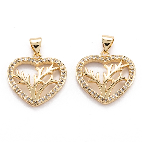 PandaHall Brass Micro Pave Clear Cubic Zirconia Beads Pendant, Long-Lasting Plated, Heart of Tree, Real 18K Gold Plated, 19x19x3mm, Hole...
PandaHall Brass Micro Pave Clear Cubic Zirconia Beads Pendant, Long-Lasting Plated, Heart of Tree, Real 18K Gold Plated, 19x19x3mm, Hole...