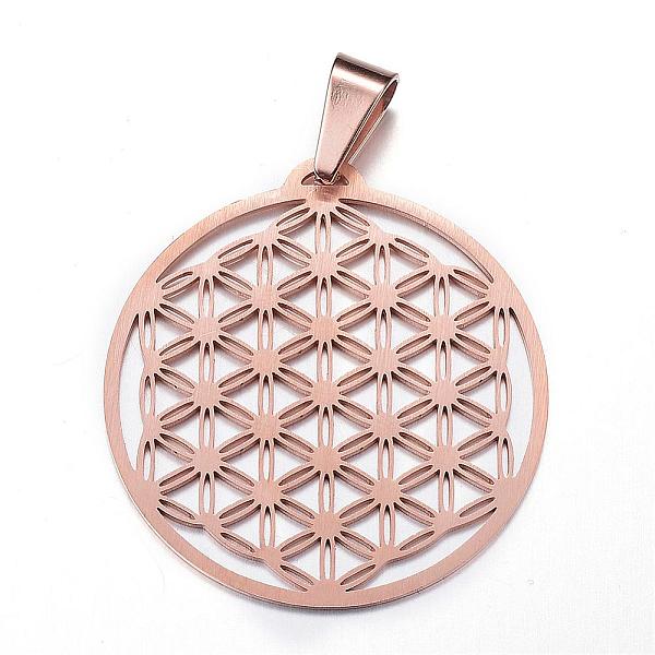 PandaHall 304 Stainless Steel Pendants, Flat Round, Rose Gold, 37x35x1mm, Hole: 5.5x9mm 304 Stainless Steel Flat Round
PandaHall 304 Stainless Steel Pendants, Flat Round, Rose Gold, 37x35x1mm, Hole: 5.5x9mm 304 Stainless Steel Flat Round