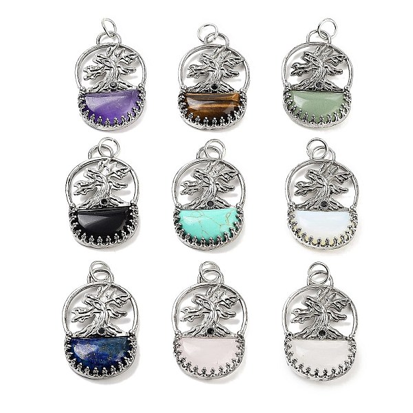 PandaHall Natural & Synthetic Mixed Gemstone Bag Pendants, Rack Plating Antique Silver Plated Brass Tree Charms, Cadmium Free & Lead Free...
PandaHall Natural & Synthetic Mixed Gemstone Bag Pendants, Rack Plating Antique Silver Plated Brass Tree Charms, Cadmium Free & Lead Free...