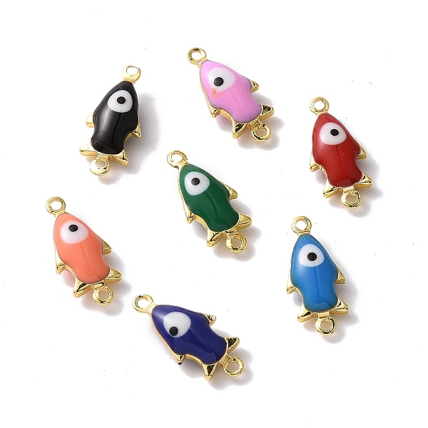PandaHall Brass Enamel Connector Charms, Real 18K Gold Plated, Fish with Evil Eye Pattern, Mixed Color, 6.5x14x4mm, Hole: 1mm Brass+Enamel..., Multicolor
PandaHall Brass Enamel Connector Charms, Real 18K Gold Plated, Fish with Evil Eye Pattern, Mixed Color, 6.5x14x4mm, Hole: 1mm Brass+Enamel..., Multicolor