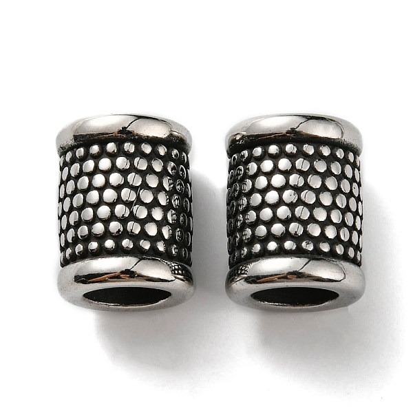 PandaHall Retro 304 Stainless Steel Large Hole Barrel Beads, Antique Silver, 13.5x10.5mm, Hole: 7mm 304 Stainless Steel Barrel
PandaHall Retro 304 Stainless Steel Large Hole Barrel Beads, Antique Silver, 13.5x10.5mm, Hole: 7mm 304 Stainless Steel Barrel