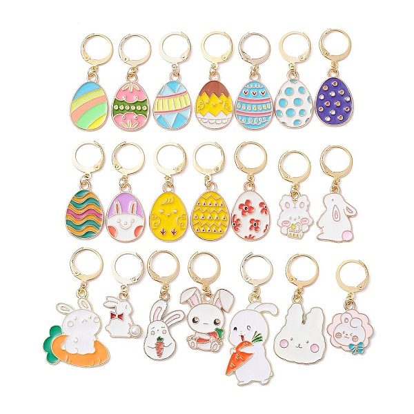 PandaHall Easter Rabbit & Egg Alloy Enamel Pendant Decoration, with 304 Stainless Steel Leverback Findings, Mixed Color, 35~50mm, 21pcs/set..., Multicolor
PandaHall Easter Rabbit & Egg Alloy Enamel Pendant Decoration, with 304 Stainless Steel Leverback Findings, Mixed Color, 35~50mm, 21pcs/set..., Multicolor