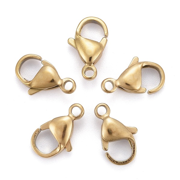 PandaHall Ion Plating(IP) 304 Stainless Steel Lobster Claw Clasps, Parrot Trigger Clasps, Real 18K Gold Plated, 12x7x3.5mm, Hole: 1.5mm 304...
PandaHall Ion Plating(IP) 304 Stainless Steel Lobster Claw Clasps, Parrot Trigger Clasps, Real 18K Gold Plated, 12x7x3.5mm, Hole: 1.5mm 304...