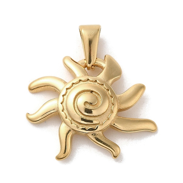 PandaHall Vacuum Plating 304 Stainless Steel Pendants, Sun Charm, Golden, 22x24x4mm, Hole: 3x7mm 304 Stainless Steel Sun
PandaHall Vacuum Plating 304 Stainless Steel Pendants, Sun Charm, Golden, 22x24x4mm, Hole: 3x7mm 304 Stainless Steel Sun