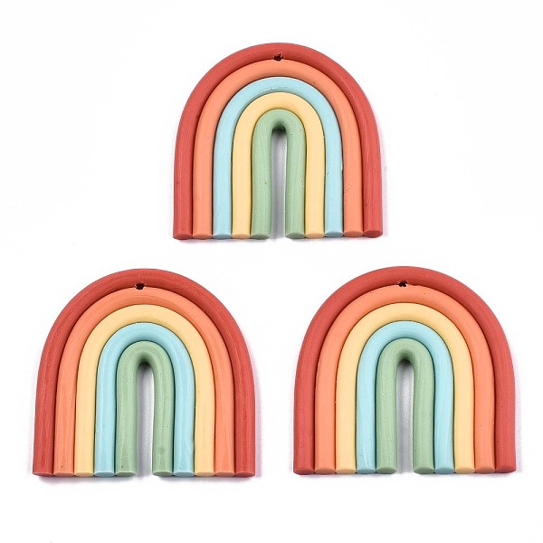 PandaHall Handmade Polymer Clay Pendants, Circular Arch, Colorful, 39x38x3.5mm, Hole: 1.6mm Polymer Clay Others
PandaHall Handmade Polymer Clay Pendants, Circular Arch, Colorful, 39x38x3.5mm, Hole: 1.6mm Polymer Clay Others
