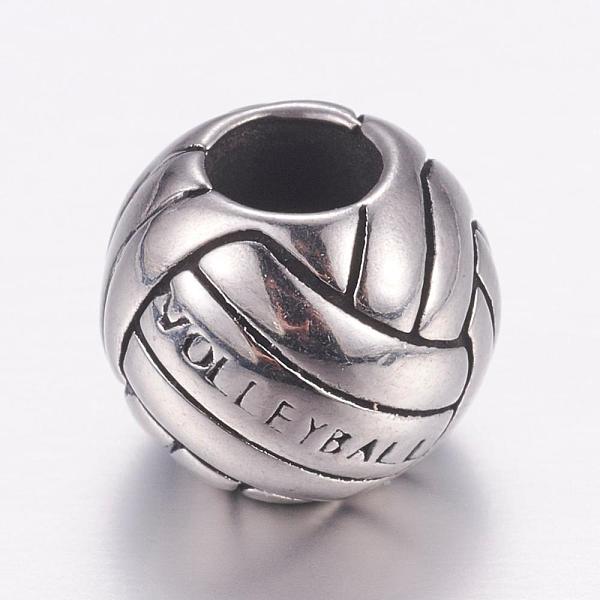 PandaHall 304 Stainless Steel European Beads, Sports Beads, Large Hole Beads, Volleyball, Antique Silver, 11x10mm, Hole: 5mm 304 Stainless...
PandaHall 304 Stainless Steel European Beads, Sports Beads, Large Hole Beads, Volleyball, Antique Silver, 11x10mm, Hole: 5mm 304 Stainless...