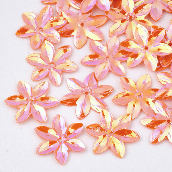 PandaHall Ornament Accessories, PVC Plastic Paillette/Sequins Beads, Flower, Dark Orange, 13~13.5x12x0.4mm, Hole: 1.4mm, about 9000pcs/500g...
PandaHall Ornament Accessories, PVC Plastic Paillette/Sequins Beads, Flower, Dark Orange, 13~13.5x12x0.4mm, Hole: 1.4mm, about 9000pcs/500g...
