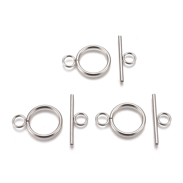 PandaHall 304 Stainless Steel Toggle Clasps, Ring, Stainless Steel Color, Ring: 28x20x2mm, Hole: 5.5mm, Bar: 30x10x2mm, Hole: 5.5mm 304...
PandaHall 304 Stainless Steel Toggle Clasps, Ring, Stainless Steel Color, Ring: 28x20x2mm, Hole: 5.5mm, Bar: 30x10x2mm, Hole: 5.5mm 304...