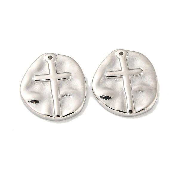 PandaHall 304 Stainless Steel Pendants, Irregular Flat Round with Cross Charm, Stainless Steel Color, 19.5x18x3mm, Hole: 1mm 304 Stainless...
PandaHall 304 Stainless Steel Pendants, Irregular Flat Round with Cross Charm, Stainless Steel Color, 19.5x18x3mm, Hole: 1mm 304 Stainless...