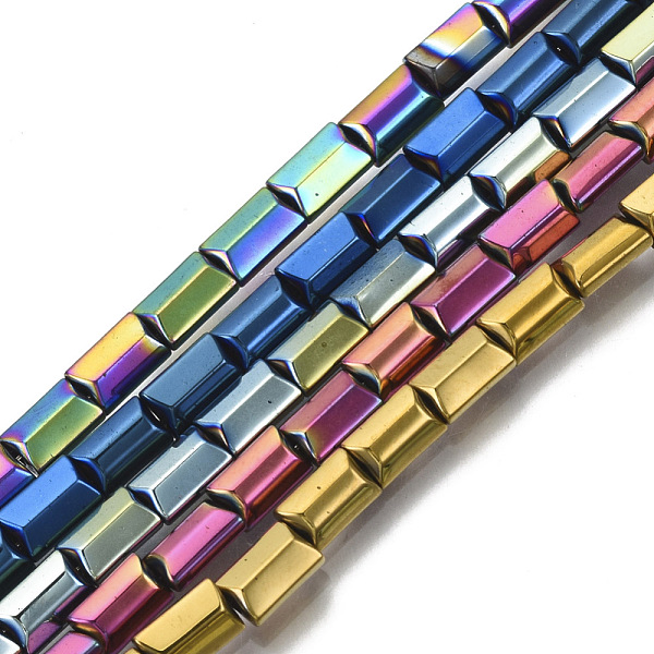 PandaHall Electroplate Non-magnetic Synthetic Hematite Beads Strands, Rectangle, Platinum Plated, 6x4x2.5mm, Hole: 1mm, about 68pcs/strand..., Multicolor
PandaHall Electroplate Non-magnetic Synthetic Hematite Beads Strands, Rectangle, Platinum Plated, 6x4x2.5mm, Hole: 1mm, about 68pcs/strand..., Multicolor