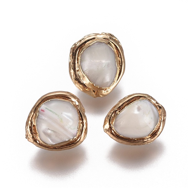 PandaHall Shell Beads, Edge Golden Plated, Oval, 14.5~15x11.5~13x8.5~11.5mm, Hole: 0.8mm Other Sea Shell Oval
PandaHall Shell Beads, Edge Golden Plated, Oval, 14.5~15x11.5~13x8.5~11.5mm, Hole: 0.8mm Other Sea Shell Oval