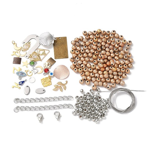 PandaHall DIY Jewelry Making Finding Kit, Including Steel Wire, Acrylic Round Beads, Stainless Steel Beads & Clasps & End Chains, Mixed..., Multicolor
PandaHall DIY Jewelry Making Finding Kit, Including Steel Wire, Acrylic Round Beads, Stainless Steel Beads & Clasps & End Chains, Mixed..., Multicolor