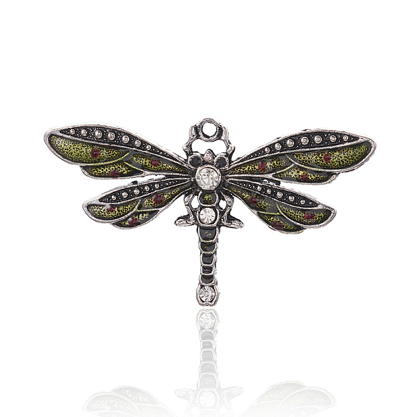PandaHall Alloy Enamel Big Pendants, Dragonfly, with Rhinestone, Antique Silver, Yellow, 42x72x4mm, Hole: 2mm Alloy Rhinestone+Enamel...
PandaHall Alloy Enamel Big Pendants, Dragonfly, with Rhinestone, Antique Silver, Yellow, 42x72x4mm, Hole: 2mm Alloy Rhinestone+Enamel...