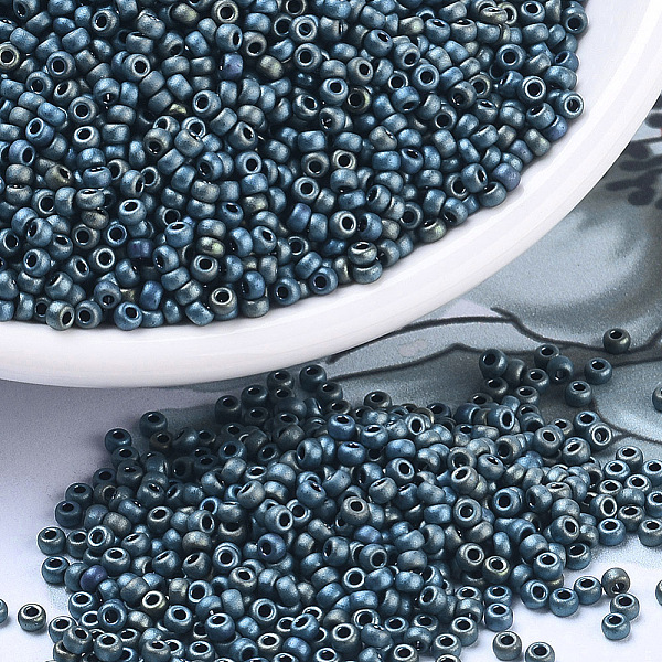 PandaHall MIYUKI Round Rocailles Beads, Japanese Seed Beads, 11/0, (RR2064) Matte Metallic Blue Green Iris, 2x1.3mm, Hole: 0.8mm, about...
PandaHall MIYUKI Round Rocailles Beads, Japanese Seed Beads, 11/0, (RR2064) Matte Metallic Blue Green Iris, 2x1.3mm, Hole: 0.8mm, about...