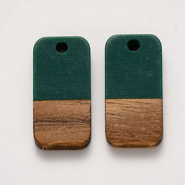 PandaHall Resin & Walnut Wood Pendants, Waxed, Rectangle, Dark Green, 20.5x10x3~4mm, Hole: 2mm Resin+Wood Rectangle Green
PandaHall Resin & Walnut Wood Pendants, Waxed, Rectangle, Dark Green, 20.5x10x3~4mm, Hole: 2mm Resin+Wood Rectangle Green
