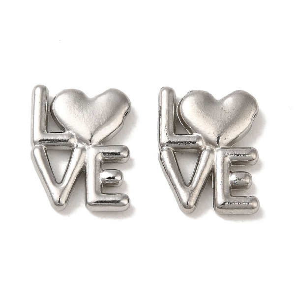 PandaHall 304 Stainless Steel Beads, Word Love, Stainless Steel Color, 16x12x3mm, Hole: 1.2mm 304 Stainless Steel Word
PandaHall 304 Stainless Steel Beads, Word Love, Stainless Steel Color, 16x12x3mm, Hole: 1.2mm 304 Stainless Steel Word