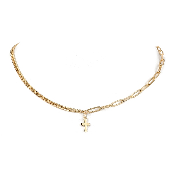 PandaHall 304 Stainless Steel Cross Pendant Necklaces, with Brass Paperclip & Curb Chains, Golden, 17.76 inch(45.1cm) 304 Stainless Steel...
PandaHall 304 Stainless Steel Cross Pendant Necklaces, with Brass Paperclip & Curb Chains, Golden, 17.76 inch(45.1cm) 304 Stainless Steel...
