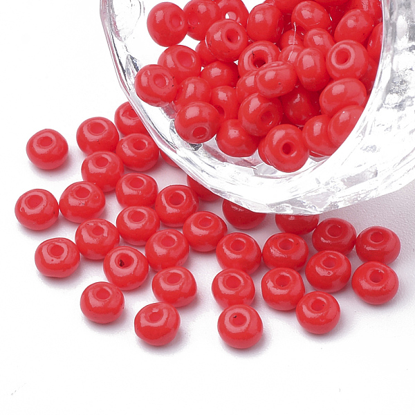 PandaHall 6/0 Baking Paint Glass Seed Beads, Round, Red, 4~4.5x3mm, Hole: 1~1.2mm, about 4500pcs/bag, about 450g/bag Glass Red
PandaHall 6/0 Baking Paint Glass Seed Beads, Round, Red, 4~4.5x3mm, Hole: 1~1.2mm, about 4500pcs/bag, about 450g/bag Glass Red