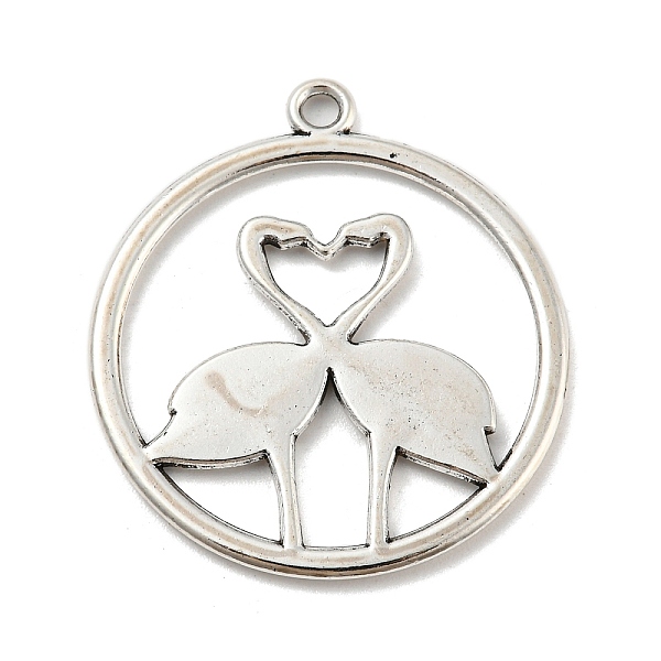 PandaHall Tibetan Style Alloy Pendants, Flat Round Charms, Swan, Nickel, Antique Silver, 29x26x1mm, Hole: 1.8mm Alloy Flat Round
PandaHall Tibetan Style Alloy Pendants, Flat Round Charms, Swan, Nickel, Antique Silver, 29x26x1mm, Hole: 1.8mm Alloy Flat Round