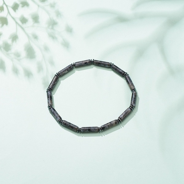 PandaHall Natural Larvikite Column & Synthetic Hematite Stretch Bracelet, Gemstone Jewelry for Men Women, Inner Diameter: 2-1/2 inch(6.2cm)...
PandaHall Natural Larvikite Column & Synthetic Hematite Stretch Bracelet, Gemstone Jewelry for Men Women, Inner Diameter: 2-1/2 inch(6.2cm)...