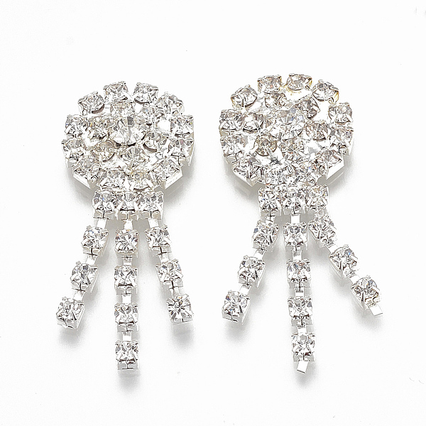 PandaHall Brass Flat Back Cabochons, with Rhinestone, Silver, Crystal, 40~45x16~18x5mm Brass+Rhinestone Others Silver
PandaHall Brass Flat Back Cabochons, with Rhinestone, Silver, Crystal, 40~45x16~18x5mm Brass+Rhinestone Others Silver