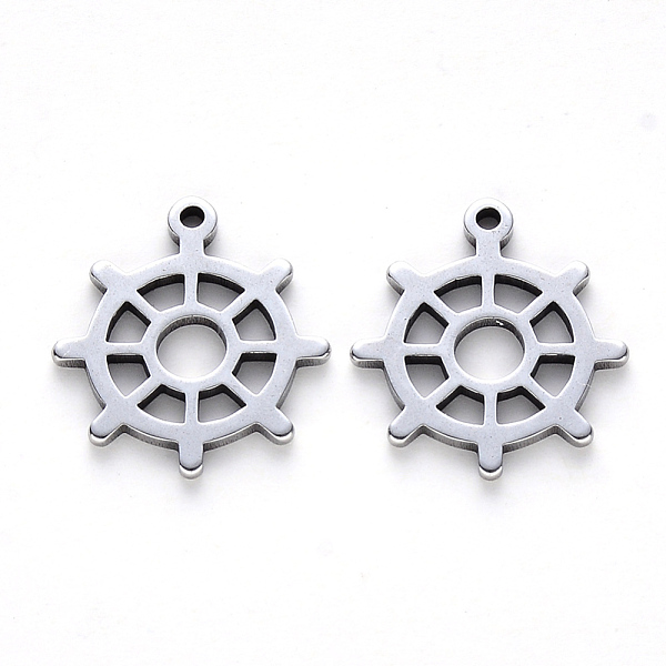 PandaHall 201 Stainless Steel Pendants, Laser Cut, Helm, Stainless Steel Color, 17x15x1mm, Hole: 1.2mm 201 Stainless Steel Anchor & Helm
PandaHall 201 Stainless Steel Pendants, Laser Cut, Helm, Stainless Steel Color, 17x15x1mm, Hole: 1.2mm 201 Stainless Steel Anchor & Helm