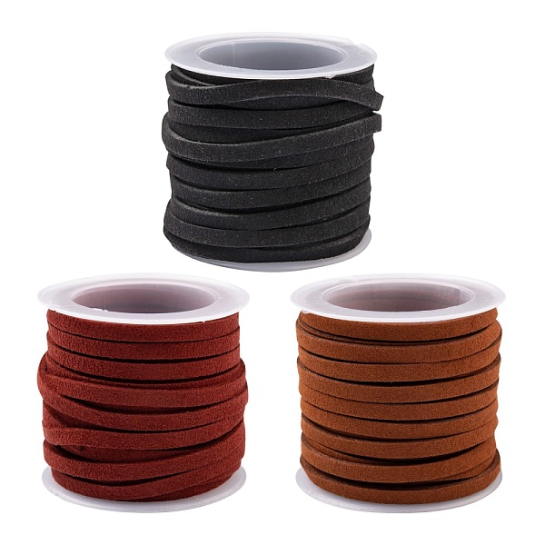 PandaHall 3Rolls 3 Colors Faux Suede Cord, Faux Suede Lace, Mixed Color, 4x1.5mm, about 5.47 Yards(5m)/roll, 1roll/color Faux Suede..., Multicolor
PandaHall 3Rolls 3 Colors Faux Suede Cord, Faux Suede Lace, Mixed Color, 4x1.5mm, about 5.47 Yards(5m)/roll, 1roll/color Faux Suede..., Multicolor