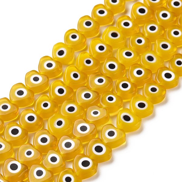 PandaHall Handmade Evil Eye Lampwork Beads Strands, Heart, Yellow, 6~7x8x3mm, Hole: 1mm, about 47~49pcs/strand, 13.19~13.98 inch...
PandaHall Handmade Evil Eye Lampwork Beads Strands, Heart, Yellow, 6~7x8x3mm, Hole: 1mm, about 47~49pcs/strand, 13.19~13.98 inch...