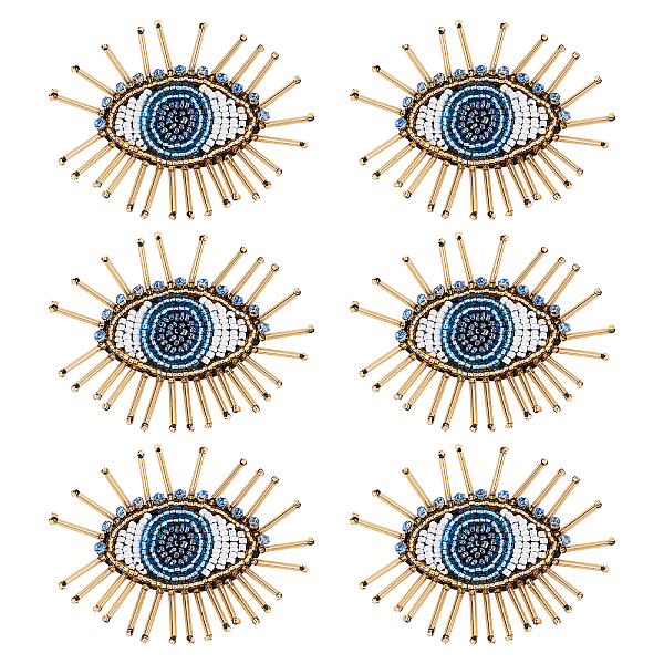 PandaHall AHANDMAKER 6 Pcs Eye Beaded Patches for Clothes, Blue Evil Eye Sequined Patch Sew on Rhinestone Beaded Applique for Clothes..., Gold
PandaHall AHANDMAKER 6 Pcs Eye Beaded Patches for Clothes, Blue Evil Eye Sequined Patch Sew on Rhinestone Beaded Applique for Clothes..., Gold