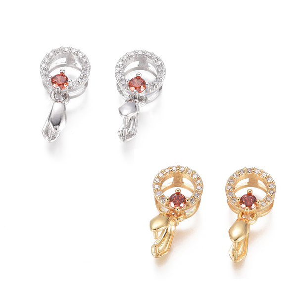 PandaHall Brass Micro Pave Cubic Zirconia Ice Pick Pinch Bails, Long-Lasting Plated, Ring, Mixed Color, Ring: 10x9x6.5mm, Hole: 2x4mm, Pinch...
PandaHall Brass Micro Pave Cubic Zirconia Ice Pick Pinch Bails, Long-Lasting Plated, Ring, Mixed Color, Ring: 10x9x6.5mm, Hole: 2x4mm, Pinch...