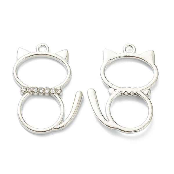 PandaHall Alloy Pendants, Hollow Cat with Rhinestone, Platinum, 28x19.5x2.5mm, Hole: 1.8mm Alloy+Rhinestone Cat Shape Clear
PandaHall Alloy Pendants, Hollow Cat with Rhinestone, Platinum, 28x19.5x2.5mm, Hole: 1.8mm Alloy+Rhinestone Cat Shape Clear