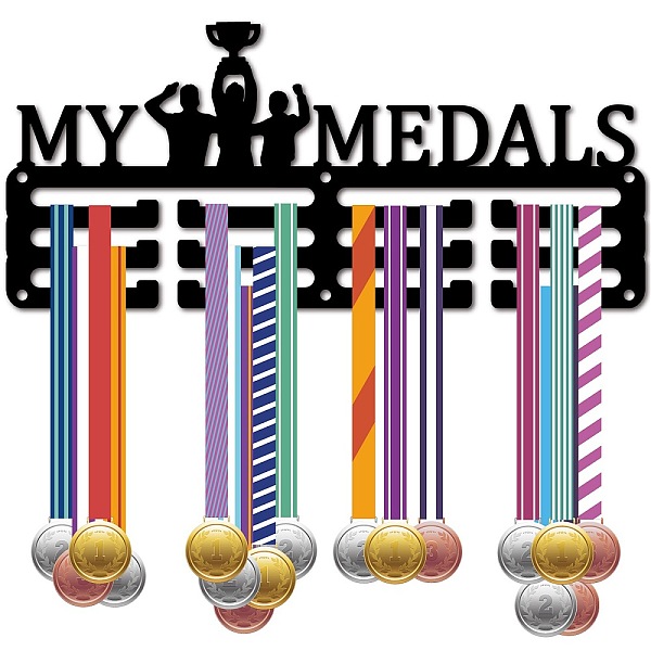 PandaHall Sports Theme Iron Medal Hanger Holder Display Wall Rack, 3-Line, with Screws, Artistic Swimming, Trophy, 130x290mm, Hole: 5mm Iron...
PandaHall Sports Theme Iron Medal Hanger Holder Display Wall Rack, 3-Line, with Screws, Artistic Swimming, Trophy, 130x290mm, Hole: 5mm Iron...