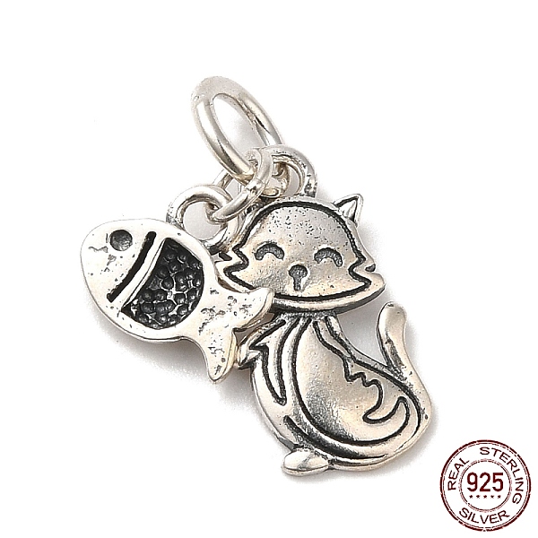 PandaHall 925 Sterling Silver Cat & Fish Charms, with Jump Ring, with S925 Stamp, Antique Silver, 7.5~15x8.5~9x1~2mm, Hole: 2~4mm Sterling...
PandaHall 925 Sterling Silver Cat & Fish Charms, with Jump Ring, with S925 Stamp, Antique Silver, 7.5~15x8.5~9x1~2mm, Hole: 2~4mm Sterling...