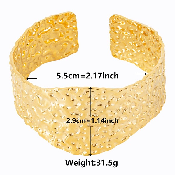 PandaHall Vintage Hammered 304 Stainless Steel Cuff Bangles for Women Stainless Steel
PandaHall Vintage Hammered 304 Stainless Steel Cuff Bangles for Women Stainless Steel
