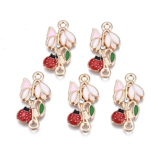 PandaHall Alloy Rhinestone Links Connectors, with Enamel, Flower with Ladybird, Golden, Colorful, 24x11x2mm, Hole: 1.6mm Alloy+Enamel Flower
PandaHall Alloy Rhinestone Links Connectors, with Enamel, Flower with Ladybird, Golden, Colorful, 24x11x2mm, Hole: 1.6mm Alloy+Enamel Flower