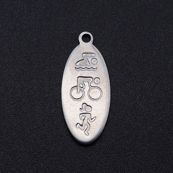 PandaHall 201 Stainless Steel Pendants, Oval with Sport Theme, Stainless Steel Color, 22x9.5x1mm, Hole: 1.5mm 201 Stainless Steel Oval
PandaHall 201 Stainless Steel Pendants, Oval with Sport Theme, Stainless Steel Color, 22x9.5x1mm, Hole: 1.5mm 201 Stainless Steel Oval