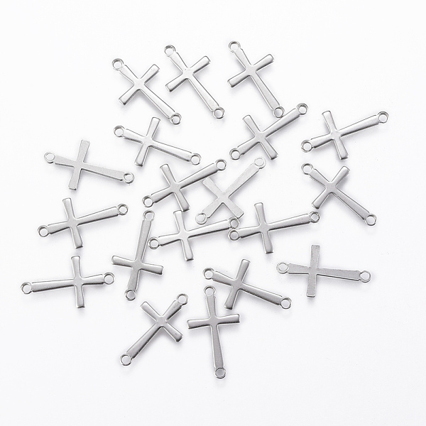PandaHall 201 Stainless Steel Links connectors, Cross, Stainless Steel Color, 17x9.5x0.8mm, Hole: 1.2mm 201 Stainless Steel Cross
PandaHall 201 Stainless Steel Links connectors, Cross, Stainless Steel Color, 17x9.5x0.8mm, Hole: 1.2mm 201 Stainless Steel Cross