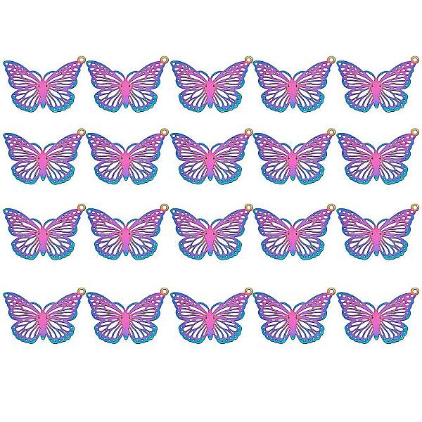 PandaHall 201 Stainless Steel Filigree Pendants, Etched Metal Embellishments, Butterfly, Rainbow Color, 18x26x0.3mm, Hole: 1.2mm, 20pcs/box...
PandaHall 201 Stainless Steel Filigree Pendants, Etched Metal Embellishments, Butterfly, Rainbow Color, 18x26x0.3mm, Hole: 1.2mm, 20pcs/box...