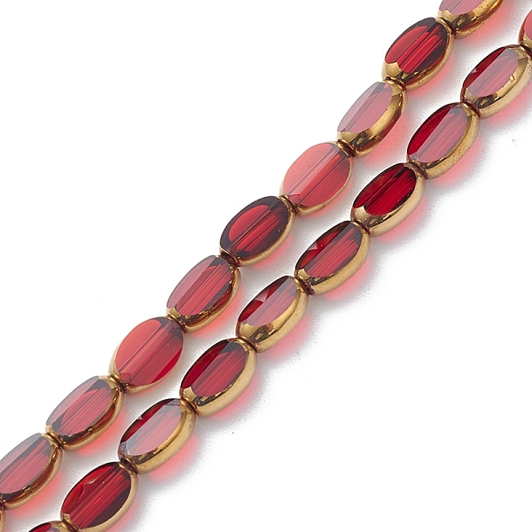 PandaHall Electroplate Transparent Glass Beads Strands, Gold Plating, Oval, Red, 7x4x3mm, Hole: 1mm, about 50pcs/strand, 13.31''(33.8cm)...
PandaHall Electroplate Transparent Glass Beads Strands, Gold Plating, Oval, Red, 7x4x3mm, Hole: 1mm, about 50pcs/strand, 13.31''(33.8cm)...