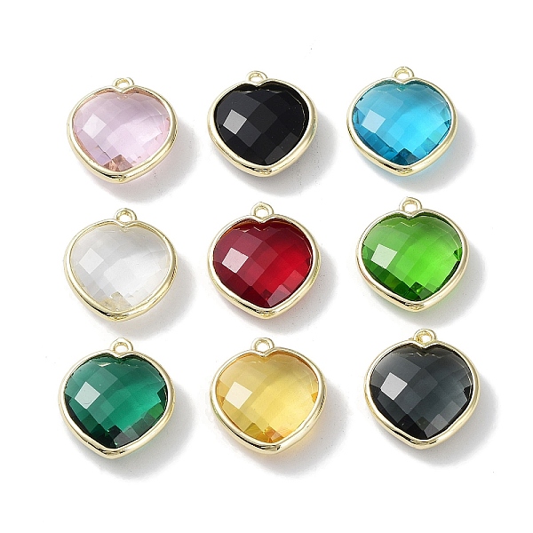 PandaHall Brass with Glass Pendants, Faceted, Heart Charms, Mixed Color, 19x17x6mm, Hole: 1.4mm Glass Heart Multicolor
PandaHall Brass with Glass Pendants, Faceted, Heart Charms, Mixed Color, 19x17x6mm, Hole: 1.4mm Glass Heart Multicolor