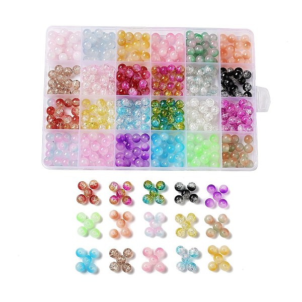 PandaHall DIY Jewelry, with Round Painted Glass Beads, Mixed Color, Mixed Color, 8x7mm, Hole: 1mm Glass Multicolor
PandaHall DIY Jewelry, with Round Painted Glass Beads, Mixed Color, Mixed Color, 8x7mm, Hole: 1mm Glass Multicolor