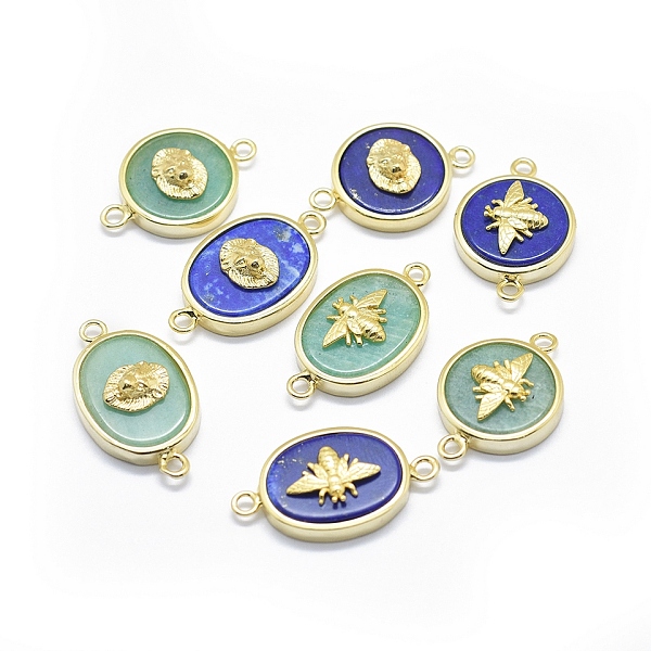 PandaHall Natural Mixed Stone Links connectors, with Brass Findings, Oval and Flat Round, Golden, 22~25x14~15x4~6mm, Hole: 2mm Mixed Stone...
PandaHall Natural Mixed Stone Links connectors, with Brass Findings, Oval and Flat Round, Golden, 22~25x14~15x4~6mm, Hole: 2mm Mixed Stone...