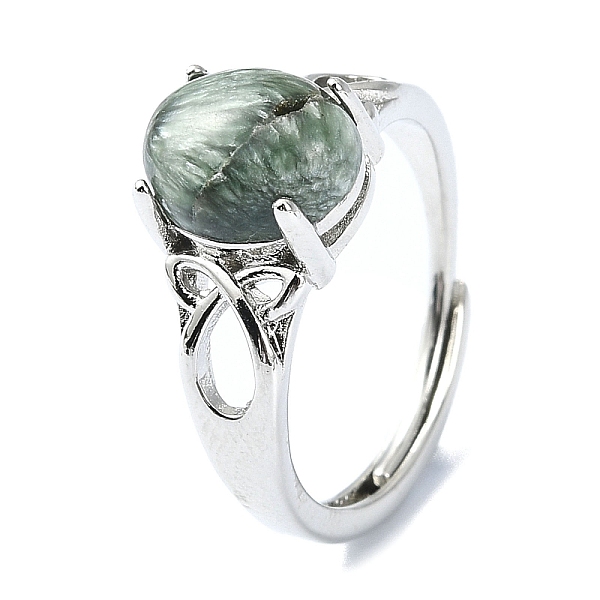PandaHall Rack Plating Adjustable Brass Cuff Rings, with Natural Seraphinite Beads, Lead Free & Cadmium Free, Oval, Inner Diameter: 18mm...
PandaHall Rack Plating Adjustable Brass Cuff Rings, with Natural Seraphinite Beads, Lead Free & Cadmium Free, Oval, Inner Diameter: 18mm...