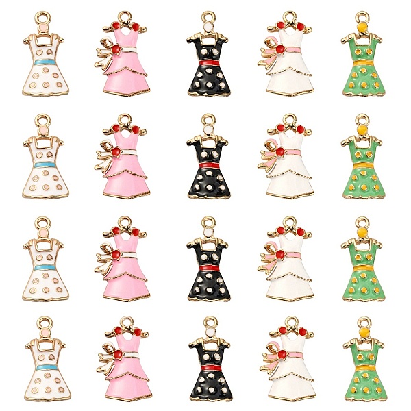 PandaHall 25Pcs 5 Colors Zinc Alloy Enamel Penadnt, Dress, Mixed Color, 25.5x11.5x3.5mm, Hole: 2mm, 5pcs/color Alloy+Enamel Clothes..., Multicolor
PandaHall 25Pcs 5 Colors Zinc Alloy Enamel Penadnt, Dress, Mixed Color, 25.5x11.5x3.5mm, Hole: 2mm, 5pcs/color Alloy+Enamel Clothes..., Multicolor
