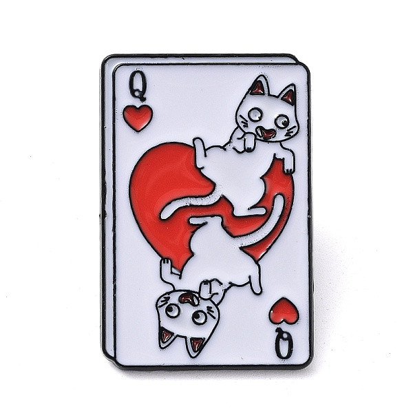 PandaHall Black Zinc Alloy Brooches, Playing Card with Cat Enamel Pins for Men Women, Heart, 30x20.5x1.5mm Alloy+Enamel Heart
PandaHall Black Zinc Alloy Brooches, Playing Card with Cat Enamel Pins for Men Women, Heart, 30x20.5x1.5mm Alloy+Enamel Heart