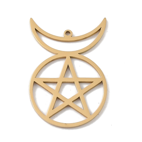 PandaHall 304 Stainless Steel Pendants, Laser Cut, Star with Moon Charm, Golden, 30x20x1mm, Hole: 1mm 304 Stainless Steel Star
PandaHall 304 Stainless Steel Pendants, Laser Cut, Star with Moon Charm, Golden, 30x20x1mm, Hole: 1mm 304 Stainless Steel Star